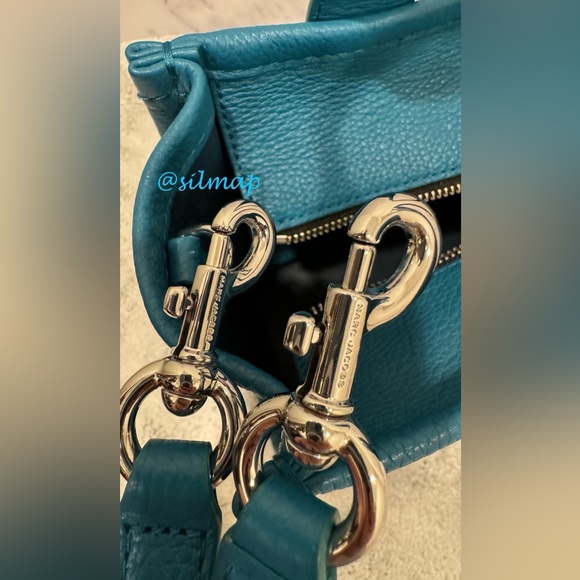 EUC - Marc Jacobs The Leather Tote Bag Small - Harbor Blue - Picture 9 of 9